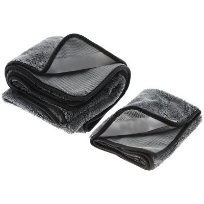 China Durable Car Microfiber Drying Towel Twisted Loop Fabric 650GSM Absorbency Auto Care Cleaning Wash Towel Top for sale