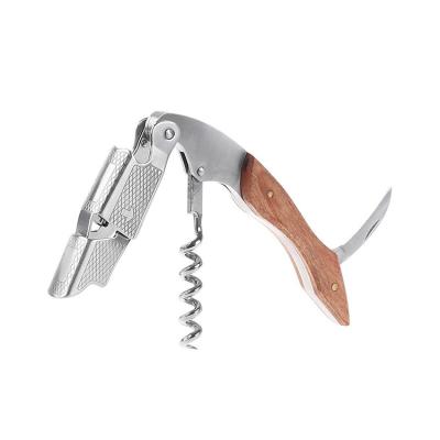 China Viable direct manufacturer Professional Waiters Corkscrew, all-in-one rosewood handle corkscrew, bottle opener and foil cutter for sale