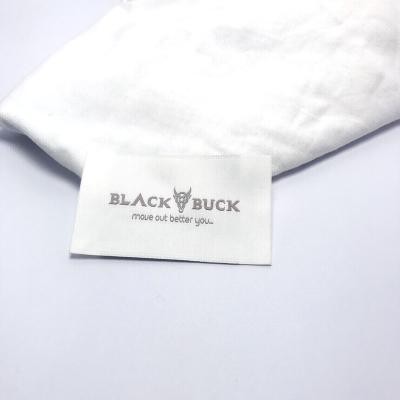 China Washable Custom Name Logo Damask Garment Woven Labels for Apparel and Fabric for sale