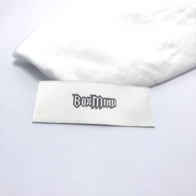 China Washable Custom Name Logo Damask Garment Woven Labels for Apparel and Fabric for sale