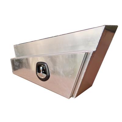 China Waterproof Tapered Truck Box Aluminum Under Body Box Flat Plate Aluminum Under Tray Tool Box for sale