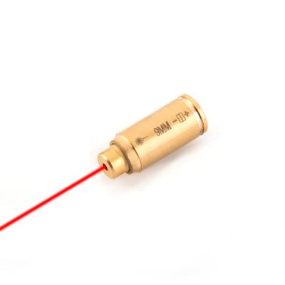 China 9mm Brass Caliber Red Laser Hole Sight For Sight In Pistol Laser Boresighter for sale