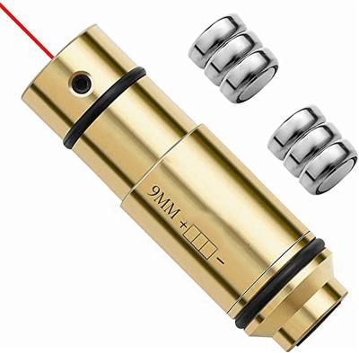 China 9mm Dot Laser Bore Sight 9mm Red Dry Fire Training Cartridge Shooting Simulation Brass Dry Bullet Laser Fire Training Bullet for sale