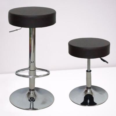 China 2021 Simple Adjustable Commercial Bar Stool Modern Black Lift Rotating PU Leather Bar Stool for sale