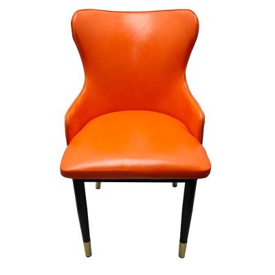 China Simple Fashionable Unique Banquet Chair PU Comfortable Leisure Padded Dining Chairs For Bistro Cafe for sale