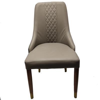 China New Design Simple Wholesale Banquet Chairs Comfortable Concise Metal Leather Dining Chair from Vogue for sale