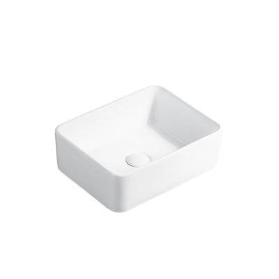 China Simple Modern Modern Easy To Clean Rectangular Bathroom Art Basin Ceramic Basin for sale