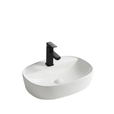 China Modern High Quality Ceramic Sanitary White Ceramic Sink Countertops Bathroom Ware Wash Basin For Hotel for sale