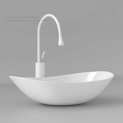 China Modern China factory direct porcelain bathroom sinks oval shape glossy white ceramic basin for sale