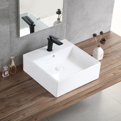 China Rectangle Shape Modern Bathroom Table Wash Basin Top Quality Sink Traditional Basin for sale