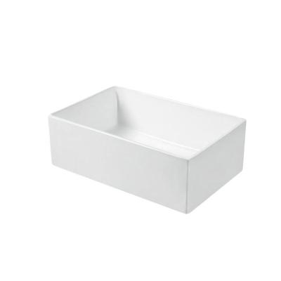 China North America China Factory Wholesale Custom White Basin Rectangle Flat Apron Front Ceramic Kitchen Sink Bowl for sale