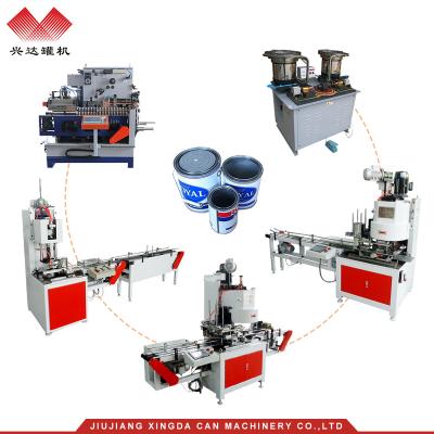 China Food Metal Round Three Piece Conical Paint Rectangular Spray Tin Can Making Machine Production Line for sale