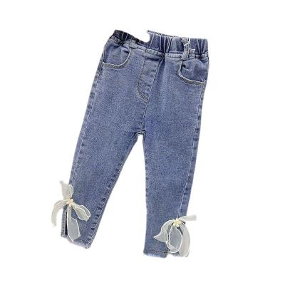 China CUSTOM MADE QUICK DRY pants girls autumn flared pants outdoor wear 2022 new style spring flower girl pants fashionable foreign jeans for sale