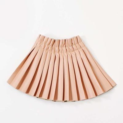 China QUICK DRY European, American and Korean version of children's clothing, new girls' leather skirts, pleated PU leather dresses for sale