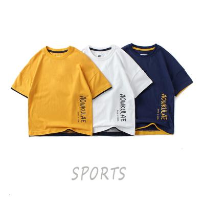 China Breathable Kids Pattern Baby Breathable Casual Shirts&Tops Cotton Short Sleeves Baby Boy's T-shirts for sale