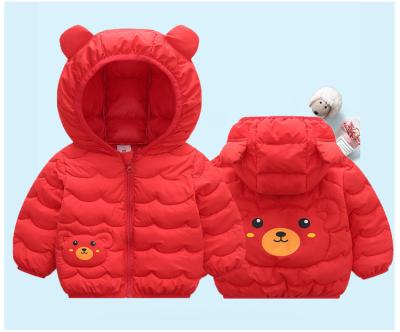 China Toddler Baby Winter Anti-Wrinkle Down Coat Infants Boy Girls Lightweight Stripper Padded Jacket Bear Hoods Toddler Outwear Coats of jackets for sale