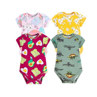 China Baby Girls Boys Short Sleeve Romper Soft Summer Shorts Sleeves Baby Unisex Rompers Short Sleeve Jumpsuits for sale