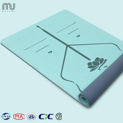 China Manufacturers Outdoor Thick Foldable Printing Eco Friendly Non Slip Custom Logo Pilates Tape Yoga Mat Eco Friendly Fitness Exercise for sale