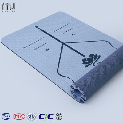 China Wholesale Eco-friendly Cheap Price Mutli Color Printed Process 6mm Double Color Thick Non Slip Eco Friendly Exercise Band Yoga Mat for sale