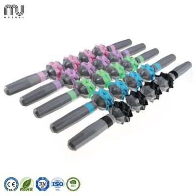 China Yoga Stick Body Massage Relax Tool Muscle Roller Sticks With 5 Point Ball Muscle Spike Body Relax Tool Custom Size for sale