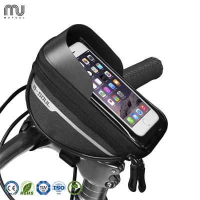 China Water Proof Bike Phone Front Frame Bag Waterproof Phone Mount Bag Phone Case Holder Cycling Top Tube Frame Bicycle Bag for sale