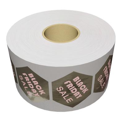 China New Product Waterproof Hot Selling Reflective Custom Labeling Gold Foil Thermal Sticker Roll for sale