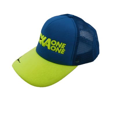 China Custom Patch JOINT Logo Mesh Snap Back Trucker Hats, Two Tone 3D Embroidery Hats for sale