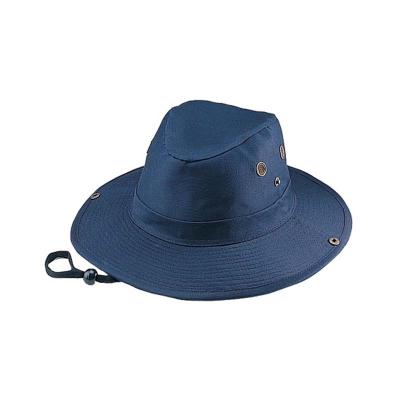 China Custom Logo High Quality Quick Dry Sunscreen Men's Sun Shade Safari Cap, Fisherman Wide Brim String Bucket Hat With Rope for sale