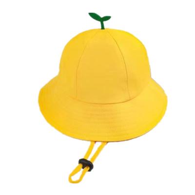 China Wholesale Logo Outdoor Sun Hat UV Protection Sunscreen Embroidery Kids Adjustable Bucket Hats With String for sale