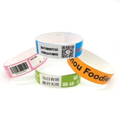 China Amusement Parks Maker Skillful Laser Print Paper Tyvek Wristband In Roll for sale