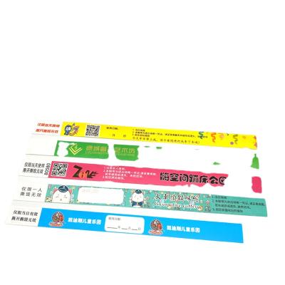 China Amusement parks disposable events custom tyvek paper tyvek wristbands with QR strain wristband for festival events and amusement park ticket for sale