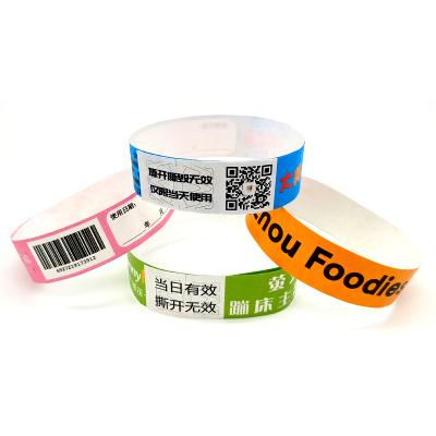 China Amusement Parks Color Coated Child Tracking Waterproof Wristband Tyvek Wristbands Kids Wristbands For Pool Sport for sale