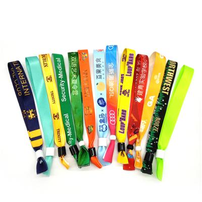 China Amusement Parks Direct Selling Customized Fabric Elastic Wristband From China for sale