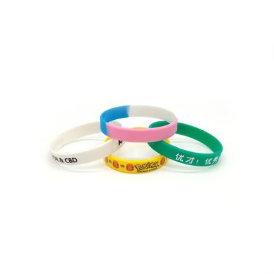 China Bulk Birthday China Factory Cheap Price Colorful Silicone Wristband for sale