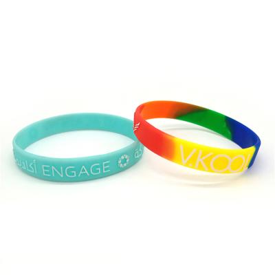 China Promotional Custom Cheap Silicone Wrist Band Wrist Band Birthday Logo Rubber Wristbands for sale