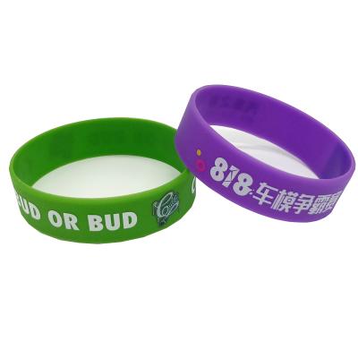 China Adult Birthday Manufacturer Silica Gel Wristband Entertainment Party Kids Color Silicone Wristband for sale