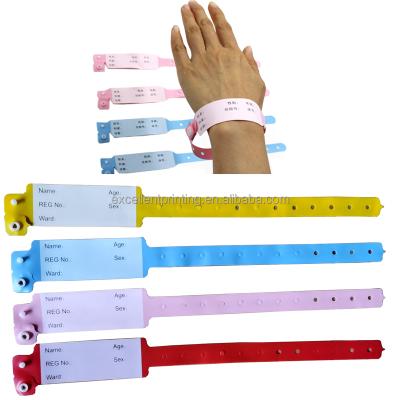 China Waterproof/Waterproof Written On Disposable PVC Wristbands Medical Adult Children Wristbands For Hospital Patient for sale