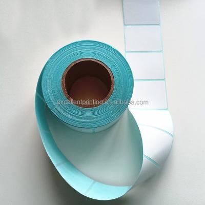 China Wholesale waterproof white direct thermal barcode printer sticker label roll blank label stickers logo sticker paper labels for sale