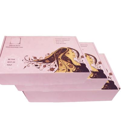 China Recycled Materials Wholesale Shipping Shipping Luxury Wig Hair Packaging Boxes for sale