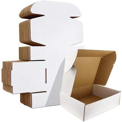 China Recycled Materials Hair Boxes Product Shoe Paper Boxes Inches Shipping Cartons, White Corrugated Cardboard Literature Mailer for sale