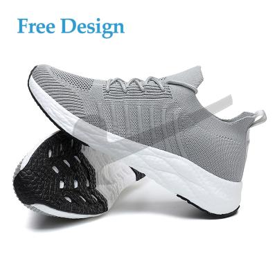 China 2022 Fashion Trend Stylish Fashion Custom Design Brand Weaving Casual Men's Fly Sneaker Shoes Sports Shoes OEM Manufacturer for sale