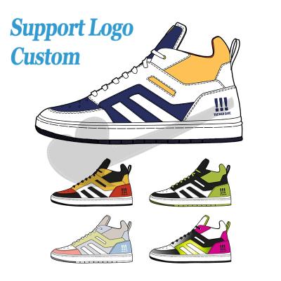 China Custom made men's sneakers 1 famous brand fashion trend men's sneakers fashion rubber casual trend retro running shoes for sale