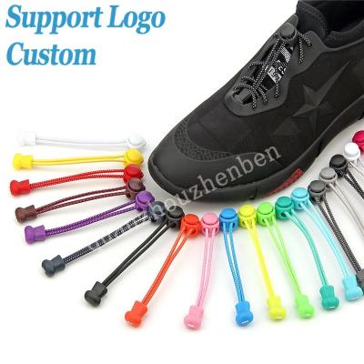 China Custom Colored Flat Flat Laces Elastic Lazy Laces Loop Laces Sports Riding Lazy Laces for sale