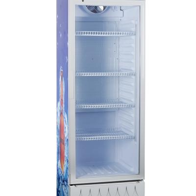 China Upright Beverage Cooler Showcase COMPRESSOR Glass Cooler Glass Door Commercial Display Fridge for sale