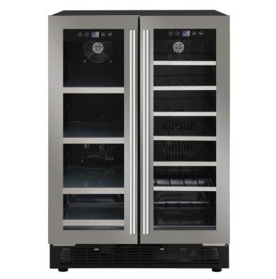 China Dual Zone Sensitive Touch Screen Frost Free Built In Cellar Beverage Cooler Cabinet Fridge for sale