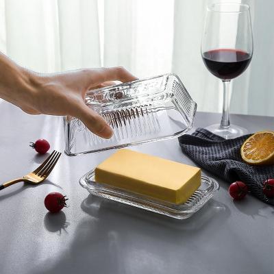 China Wholesale Disposable Stocked Luxury Clear Butter Dish Box Ice Cream With Cover for sale