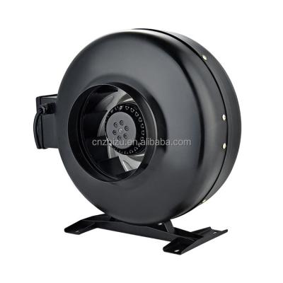 China Hotels Black Color 125mm Smart Centrifugal Steel Exhaust Ventilation To Rear Inline Duct Fan for sale