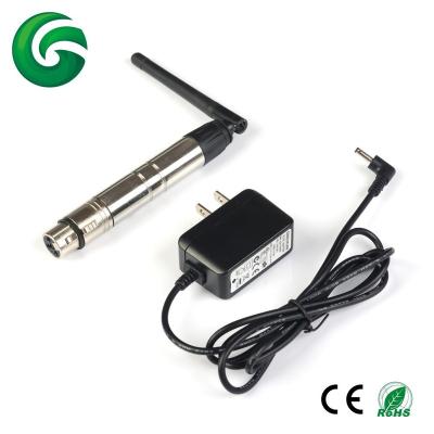 China Wireless connecting dmx transmitter (receiver) XLR wireless connector with power supply for wireless connecting for sale