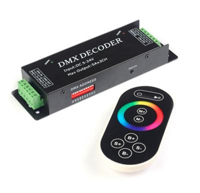 China RGB 3CH LED Dimmers DMX512 Remote Control Controller 175*53*27mm for sale