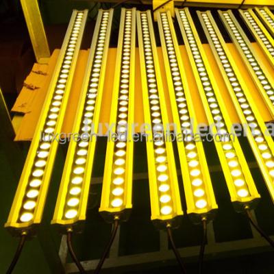 China Ultrathin Building 1.2m DC 24V 108W RGB 3in1 Led Wall Washer 36X3W FCC SAA CE&RoHS for sale